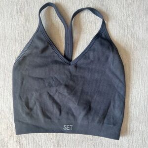 SET ACTIVE SCULPTFLEX® RIBBED V BRA - CONCRETE JUNGLE